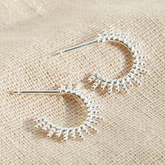 Lisa Angel - Sterling Silver Sunbeam Hoop Earrings