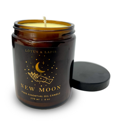 Lotus & Lapis New Moon Candle