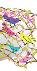 Roger La Borde Lasercut Multicolour Birthday Birds