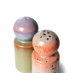 HKliving 70's Ceramics Pepper & Salt Jar - Asteroids Peat