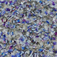 Esoteric London Recycled Acrylic Scribble Earrings - Silver Blue Lilac