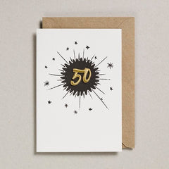 Petra Boase Age 50 Embroidered Card