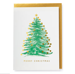 Archivist Christmas Season’s Greetings Christmas Tree Letterpress Card
