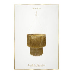 Meri Meri Tinsel Chandelier - Gold