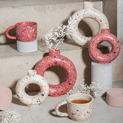 Sass & Belle Sand Speckled Circle Vase Small