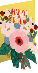 Roger La Borde Lasercut Pink Poppy Birthday