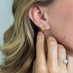 Vurchoo Gold Honeycomb Studs - United Kingdom