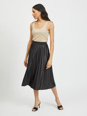 Vila Nitban Pleat Skirt - Black