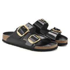 Birkenstock Arizona Big Buckle Narrow Fit Patent Black High Shine Sandals