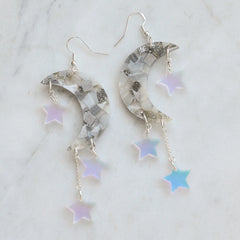 Esoteric London Acrylic Moon Earrings