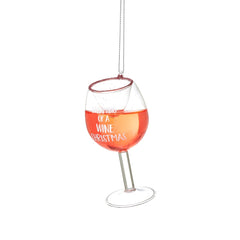 Sass & Belle Wine Glass Christmas Bauble