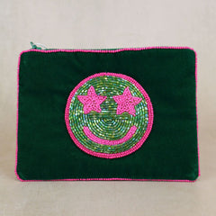 My Doris Smiley Star Green Purse - Medium