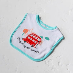 Little Red Bus Baby Bib