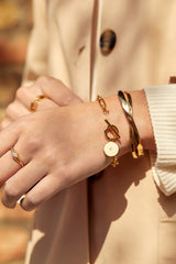 Estella Bartlett Gold Star Coin Chain Bracelet
