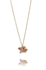 Amanda Coleman Gold Forget Me Not Cluster Necklace