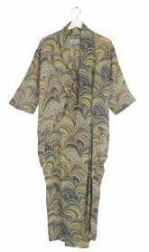 One Hundred Stars Crepe Rachel Dress Marbelled Green