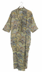 One Hundred Stars Crepe Rachel Dress Marbelled Green