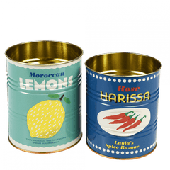 Rex London - Lemons and Harissa Storage Tins - Set Of Two