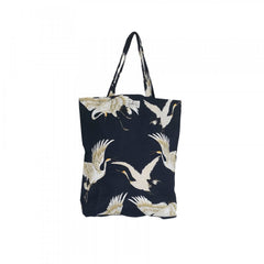 One Hundred Stars Stork Black Canvas Bag