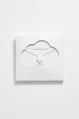 Estella Bartlett Love Engraved Pendant Necklace - Silver Plated