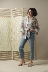 One Hundred Stars Patchwork Pastel Kimono