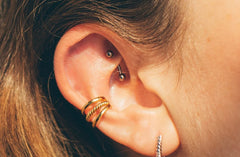 Scream Pretty - Gold Plated Twisted Triple Band Ear Cuff