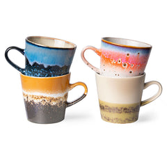 HKliving 70's Ceramics Americano Mugs Pegasus - Set of 4