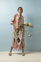 One Hundred Stars Crepe Rachel Dress Pink Stork