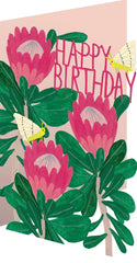 Roger La Borde Lasercut Protea Card