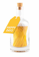 Archivist Luxury Glass Bottle Matches - Happy Days