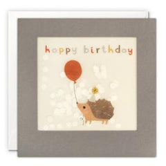 James Ellis Hedgehog Birthday Card with Paper Confetti
