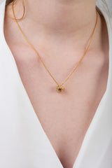 Amanda Coleman Gold Forget Me Not Cluster Necklace