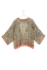 One Hundred Stars Decadent Aqua Kimono