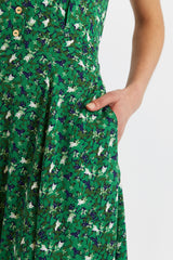 Louche Cathleen Cat Camo Print Midi Dress