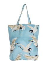 One Hundred Stars Stork Sky Blue Canvas Bag