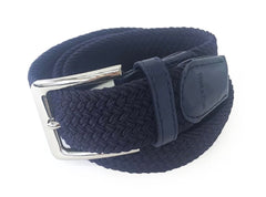 Tyler & Tyler Woven Belt - Navy
