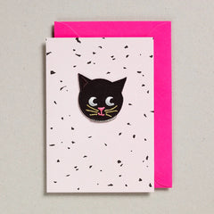 Petra Boase Iron on Patch Card - Black Cat