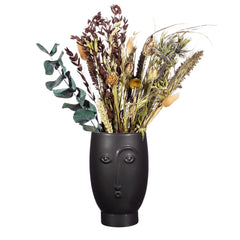 Sass & Belle Large Face Vase Matte Black