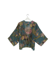 One Hundred Stars - Eccentric Blooms Teal Kimono