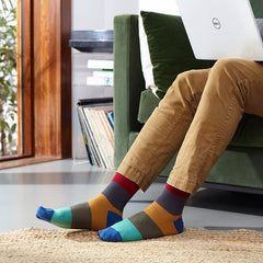 Catherine Tough Block Stripe Socks