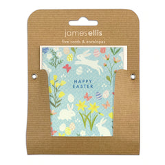 James Ellis Bunny Easter Mini Cards - Pack of 5