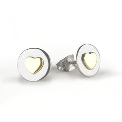 Tales From The Earth Love Circle Earrings - Gold Heart