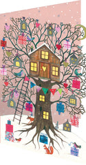 Roger la Borde Lasercut Christmas Card - Christmas Treehouse