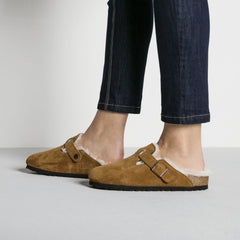Birkenstock Boston Shearling - Suede Leather Mink
