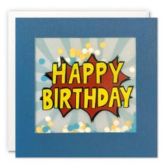 James Ellis Stripes Kapow Happy Birthday Card