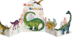 Roger la Borde Concertina 3-D Card - Dinosaurs