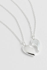 Estella Bartlett BFF Heart Necklace Silver