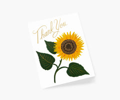 Rifle Paper Sunflower Thank You Card