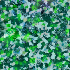 Esoteric London Recycled Acrylic Scribble Earrings - Silver Blue Green