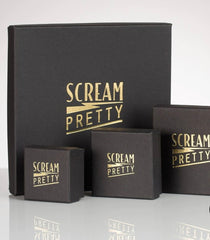 Scream Pretty - Silver Lightning Hoop Earrings